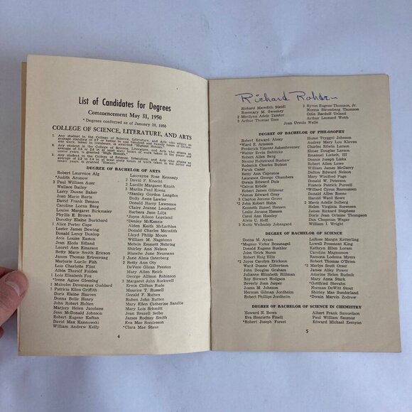 Vintage 1950 University of North Dakota Spring Commencement Program Book UND - Picture 7 of 10